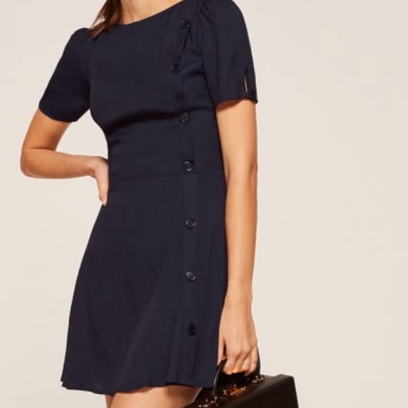 NWT reformation Katie dress navy size 2 XS blue - Picture 2 of 7